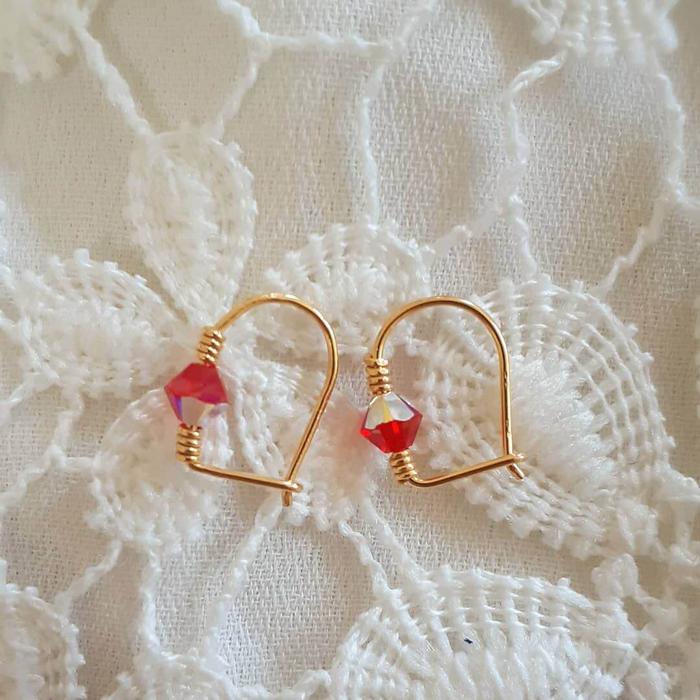 Anting Anak Emas Muda Mata Merah  || Anting Bayi Emas Muda