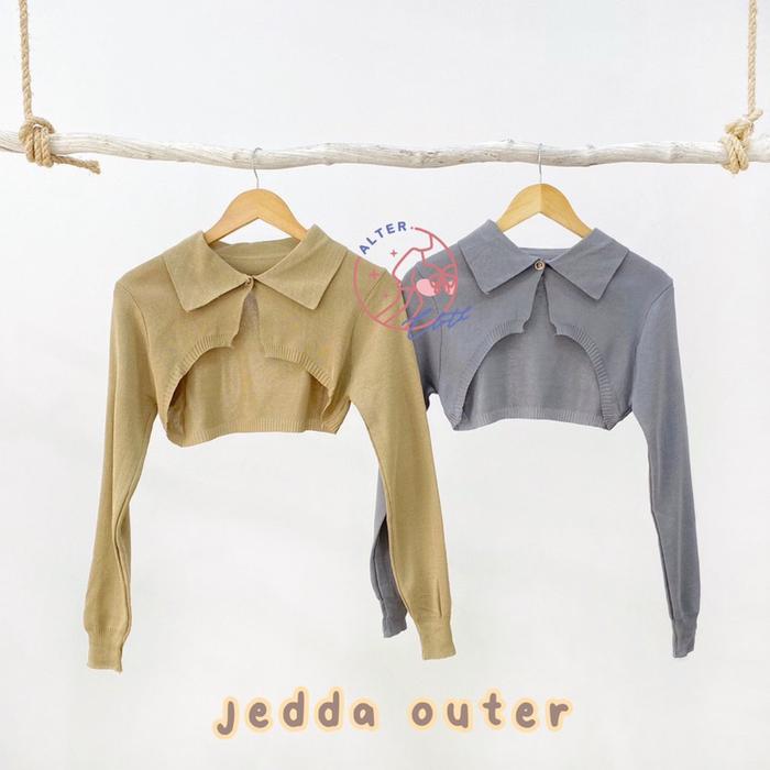 rhea.store - JEDDA OUTER | Atasan Wanita Korea Premium Knit Rajut Import Longsleeve Lengan Panjang P