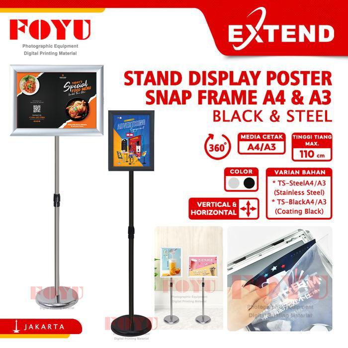 ASLI - EXTEND STAND DISPLAY BANNER TS PROMOSI POSTER SNAPFRAME TELESCOPIC FRAME A4 A3 A2 SIGN BOARD 