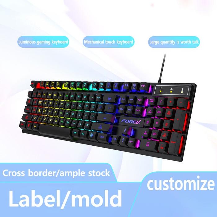 Gaming Keyboard EN Keyboard RGB Luminous Backlight Keyboard 104 Keys