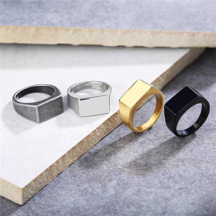 cincin titanium pria keren elegan/aksesoris pria asli titanium