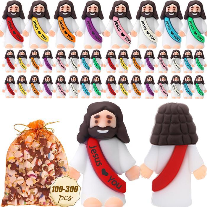 100-300Pcs Jesus Love You Figures Baby Jesus Figurines In Bulk Little Jesus Figures For Hide And See