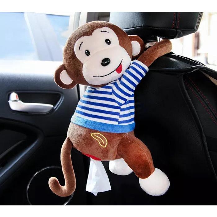 Siap Kirim - Tempat Tisu Boneka Monyet Gantung Ukuran 35cm Bisa Untuk Di Mobil
