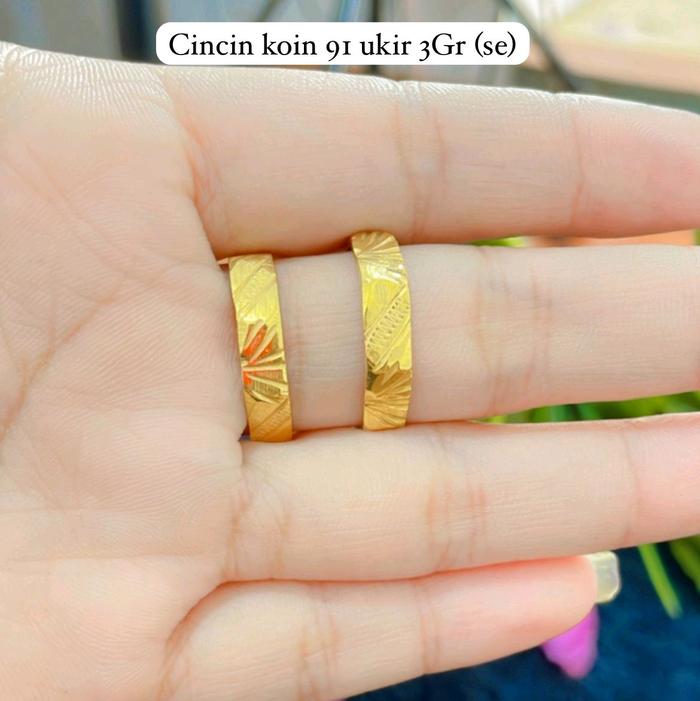cincin ukir koin 91 murah