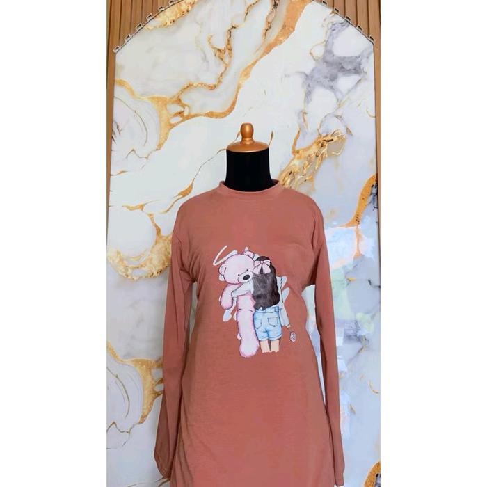 Atasan  Wanita  Kaos  Baju Oversize Bebas Sablon Custom