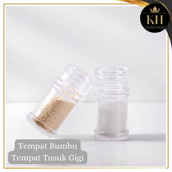 KH- Tempat Bumbu Lada Merica Bubuk / Wadah Sambal Chilli Bowl dengan Sendok Akrilik Acrylic