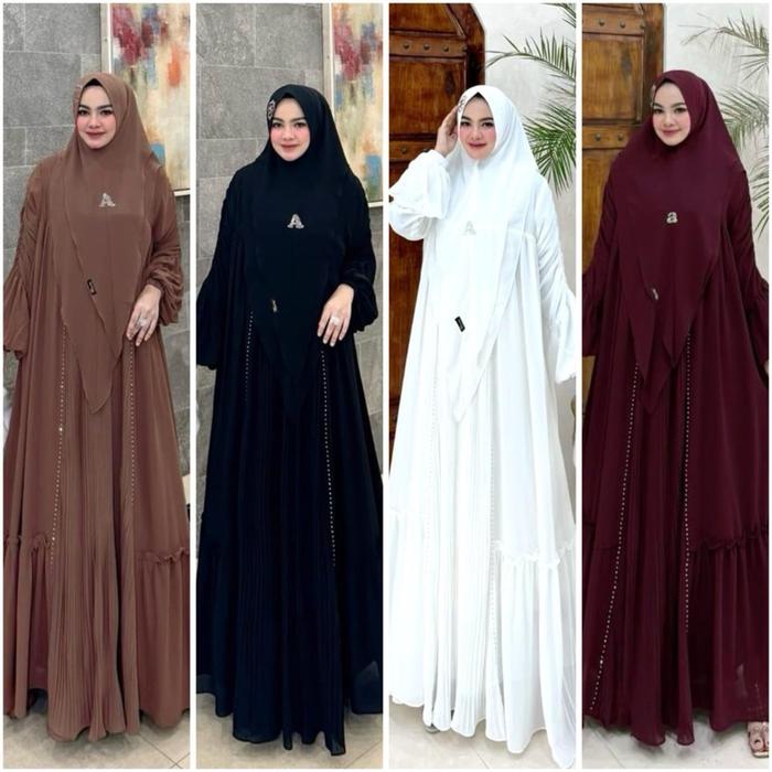 GAMIS SYARI POLOS KARMILA SERIES BY AVRILIA HIJAB