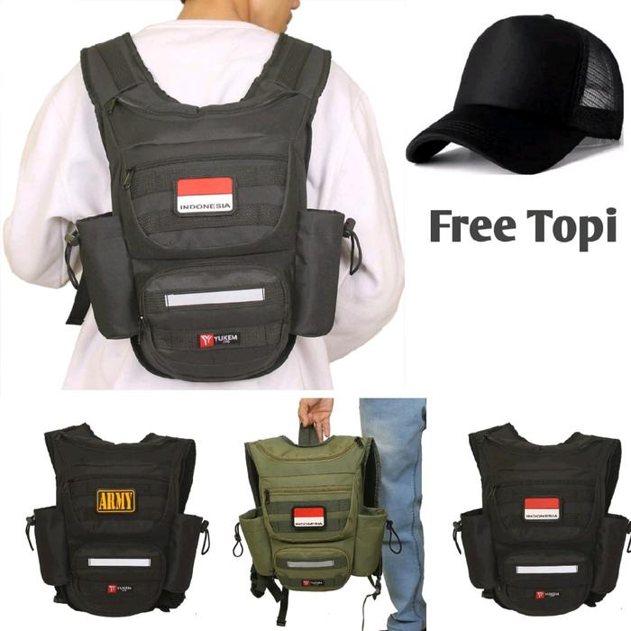 Tas Ransel Pria Kecil 10 Liter Army tactical multifungsi Olahraga Outdoor Adventure Tas Trail Motor 