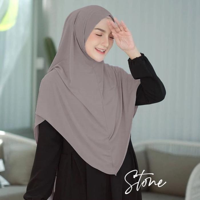 Bergo malay kaffa hijab premium jersey bergoakrilik warna merah cabe