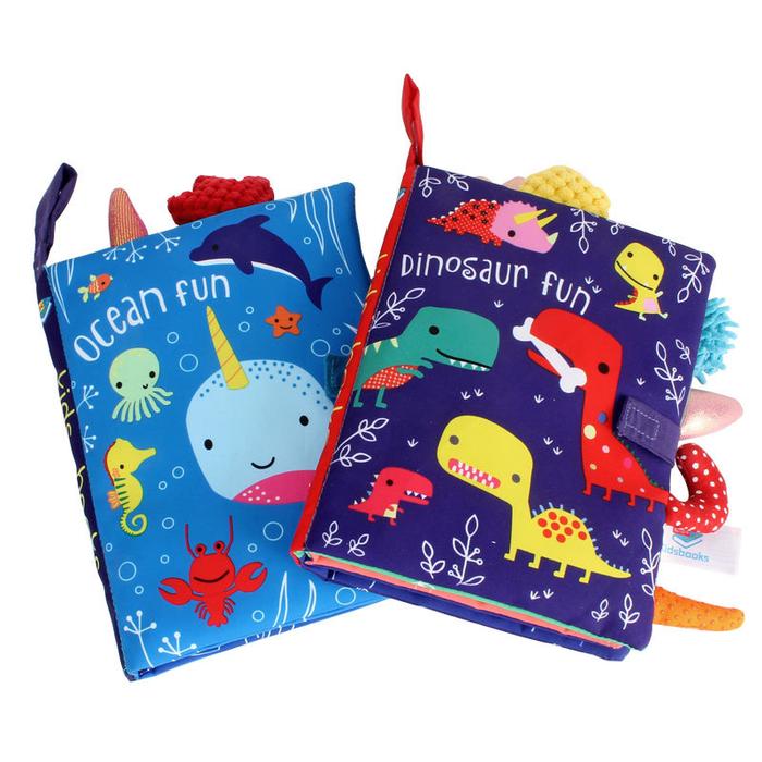 COD Buku Bantal Bayi Mainan Softbook Animal Tail Bayi Buku Kain Bayi Cloth Book Baby Buku Bunyi