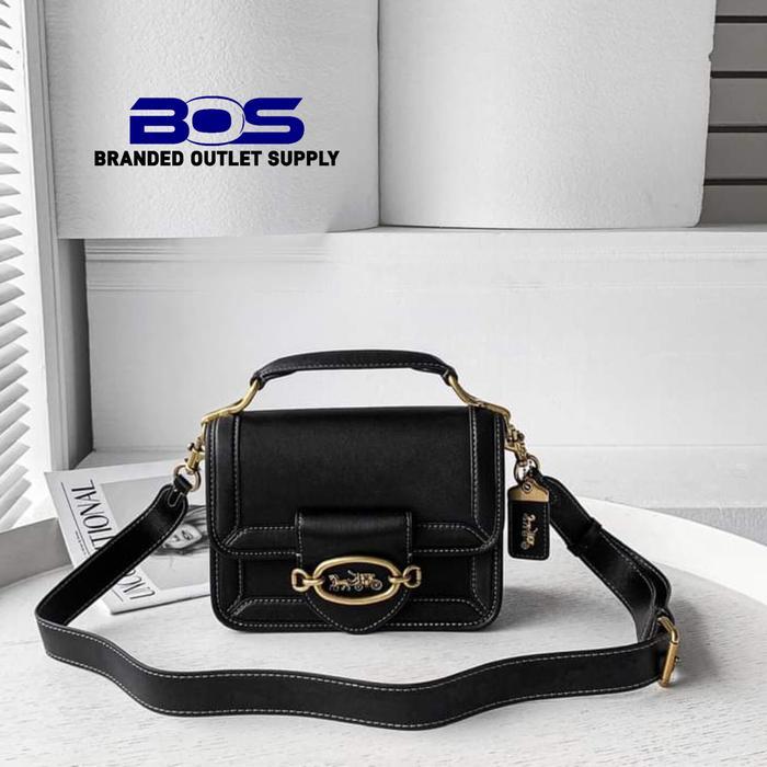 TAS Coach C8449 Hero Shoulder Bag In Leather Black