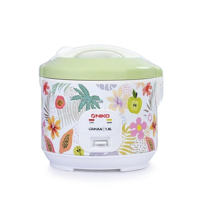 Rice Cooker Penanak Nasi Niko Gohan Tropical 1.2 Liter dan1,8 Liter - 1.2Liter