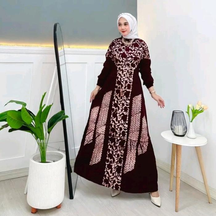 Gamis Mahesa Rempel 2024 Rayon Premium | Motif Elegan | Harga Murah