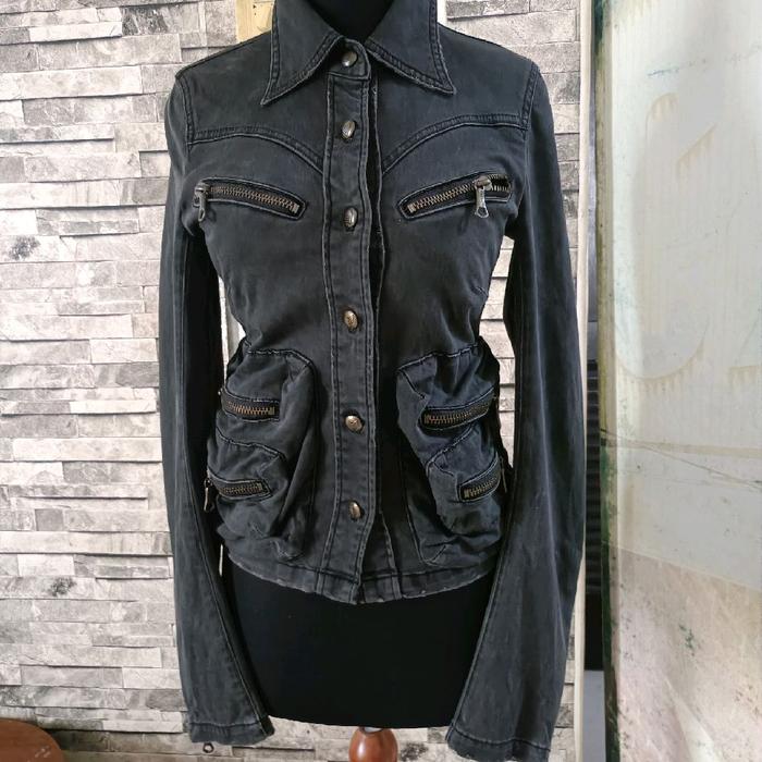 ( size s ) jaket vintage archival moussy fakedelic multi pocket jacket Y2K punk