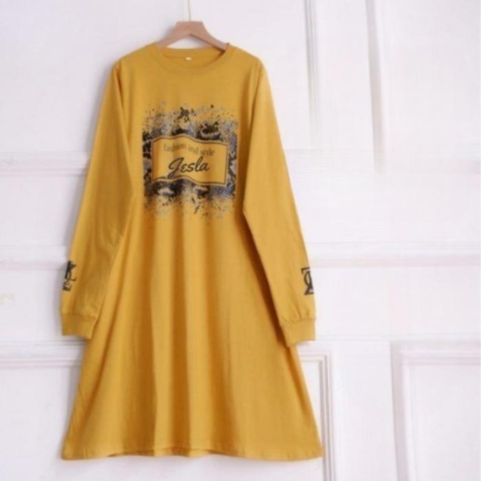 Tunik Simple Jesla Tunik Bo Size S M L Xl Xxl Xxxl Bahan Kaos Katun Combed Aplikasi Sablon Blouse Ke