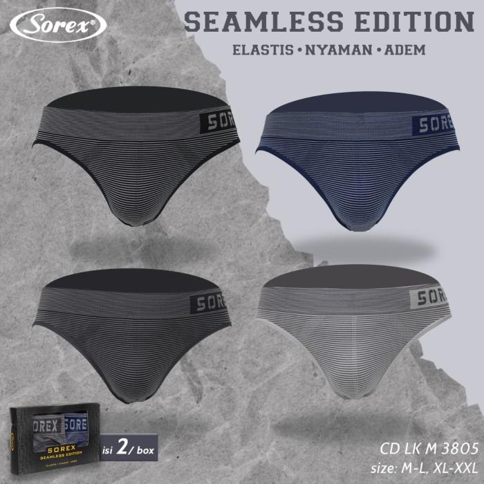 SOREX SPORT CD SEAMLESS EDITION MAN ANTI NYEPLAK CD 3805. 1 BOX ISI 2