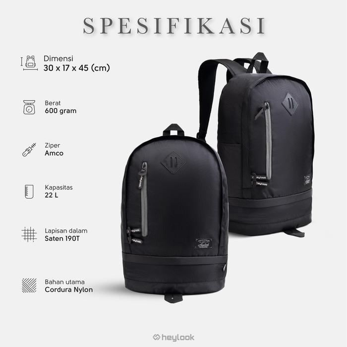 TAS RANSEL DAYPACK SEKOLAH KANTOR OUTDOOR LAGOS KULIT ORIGINAL PREMIUM