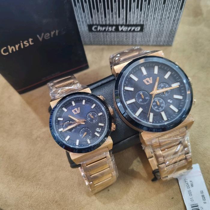 Jam Tangan Couple Christ verra C71116G-1J Original Garansi 2 Tahun