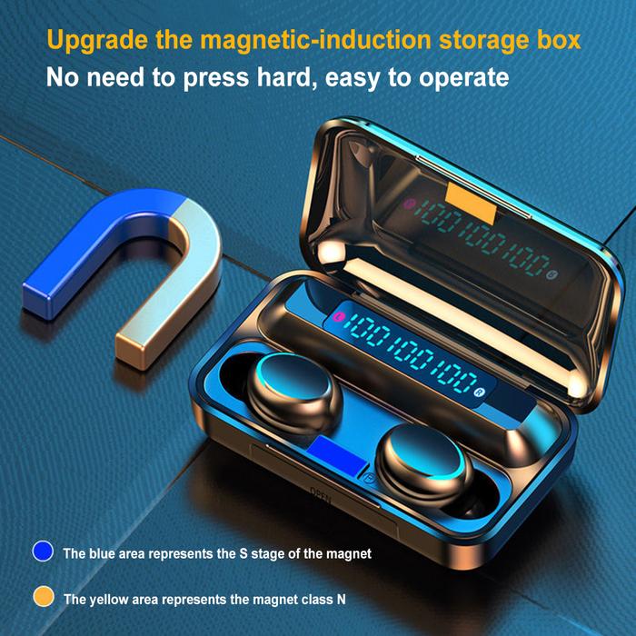 Oringinal F9-V5.0 Bluetooth 5.0 Earphones TWS Fingerprint Touch