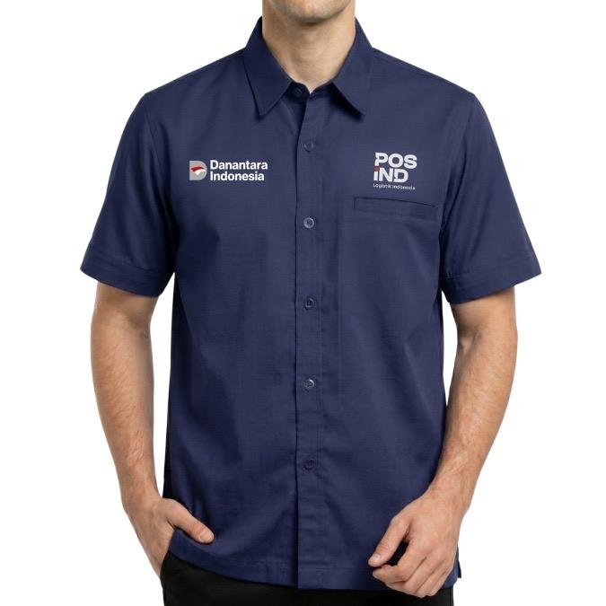 Kemeja Pos indonesia terbaru / seragam Pos indonesia terbaru / baju kemeja pos Indonesia / kemeja ke