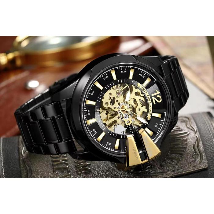 Ekslusif Buy1 Get1 PROMO jam Tangan Pria Belleda 9473 Strap Stainless Atomatic Garansi Original
