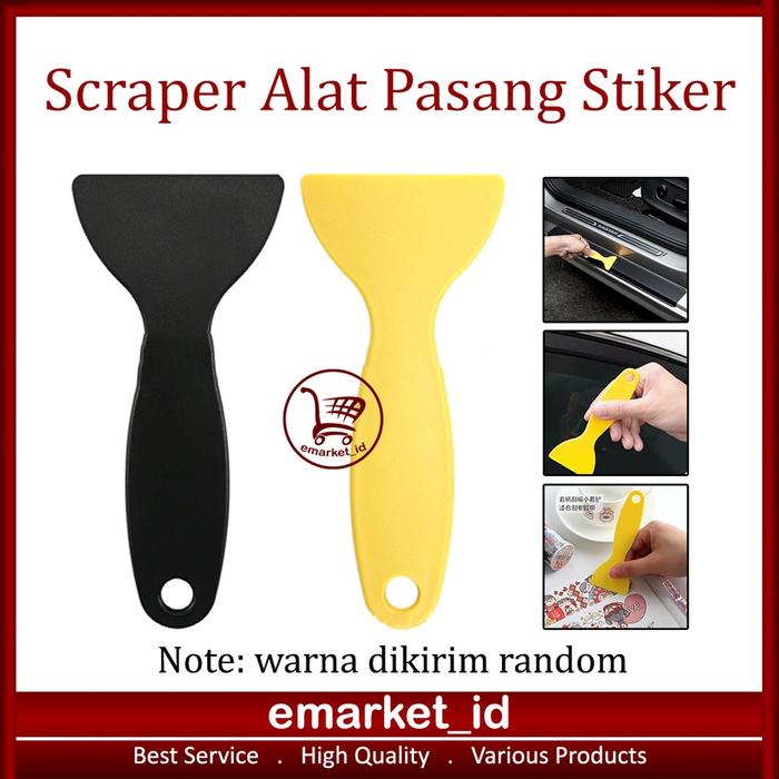 Scraper Alat Pasang Stiker / Scaper Kape B Rakel Kaca Film Lem Wall Decal Wallpaper Sticker Mobil