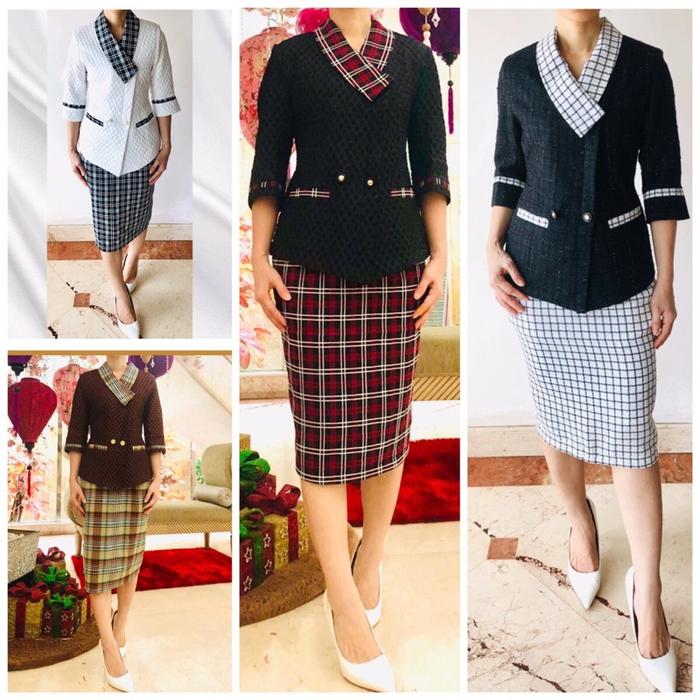 One set blazer premium wanita. One set blazer import premium wanita.Setelan Blazer Wanita motif kota
