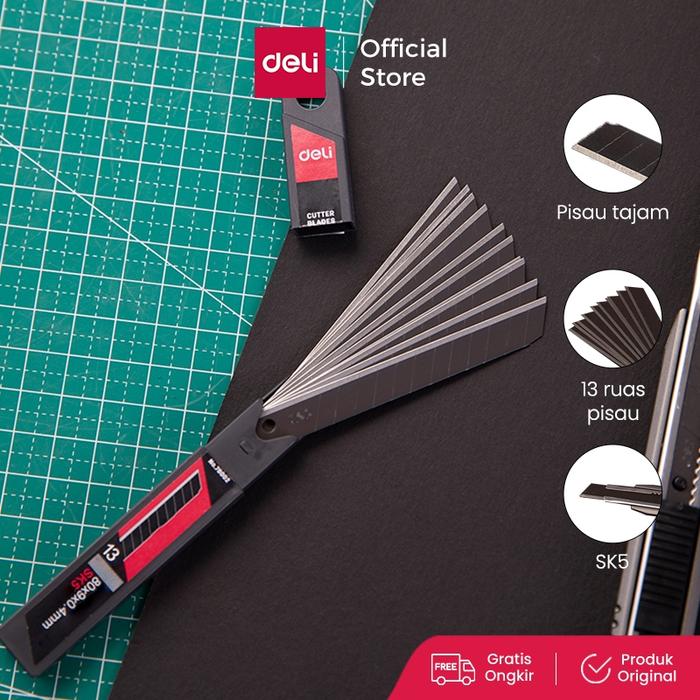Deli Cutter Blade / Isi Ulang Cutter SK5 Isi 10 pcs 78002