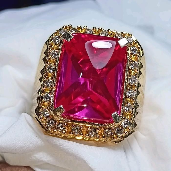CINCIN BATU AKIK MERAH SIAM ROSE BANGKOK KEKERASAN 9 SKALA MONS TOP QUALITY