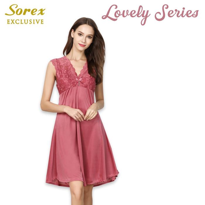 Sorex Lacey Lingerie Lovely Series Baju Tidur Premium Satin Brukat Bunga BT 7045 lingerie