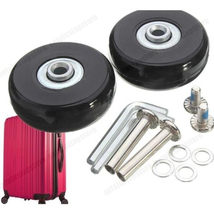 【4 PCS】BECKY 40 /45 /50mm Roda Koper 4 PCS Pengganti Roda Karet untuk Koper Roda Koper Karet Pengg