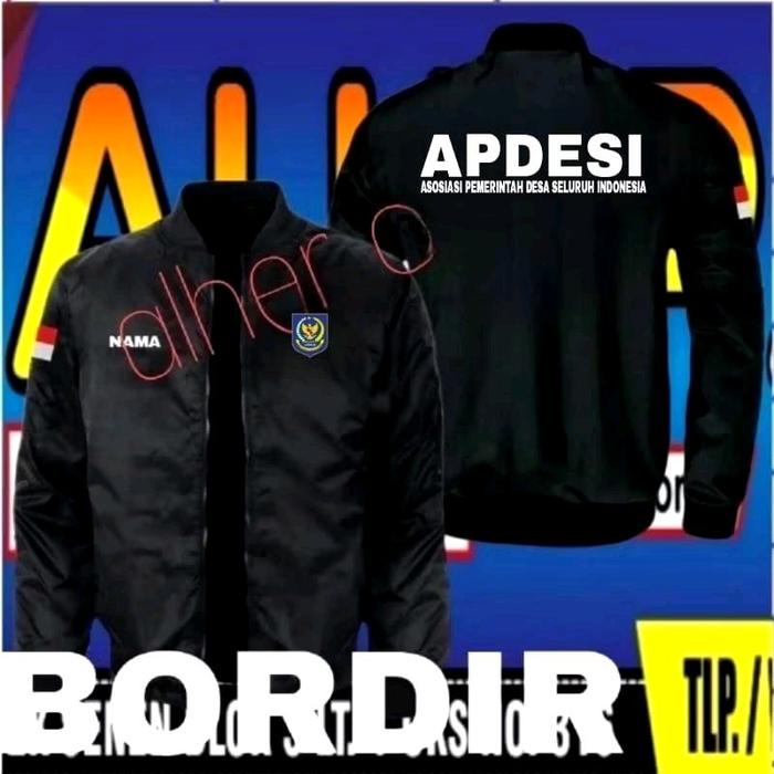 Jaket bordir APDESI jaket APDESI jaket bomber APDESI jaket kerja APDESI jaket seragam APDESI jaket p