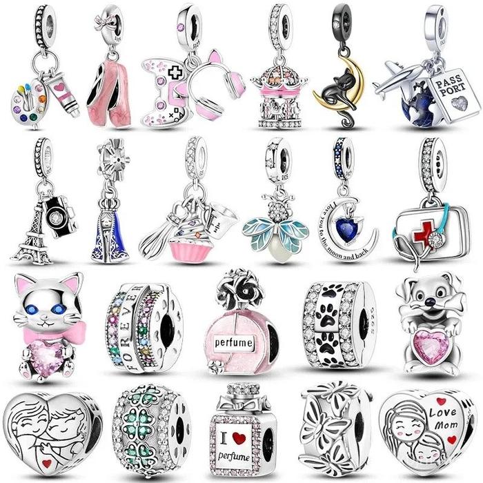 Hot Sale 925 Silver Charms Beads Fit Original Pandora Bracelet Making For Woman Jewelry Fashion Pend