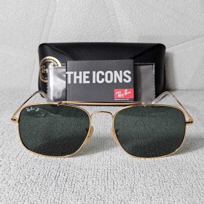 Kacamata RayBan The Colonel RB3560 001 Gold Lens Green Original