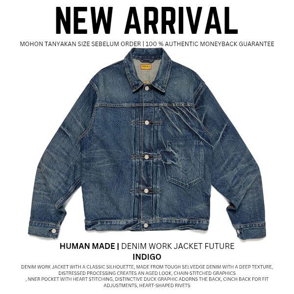 HUMAN MADE | Denim Work Jacket Future INDIGO JAKET PRIA ORIGINAL 100%