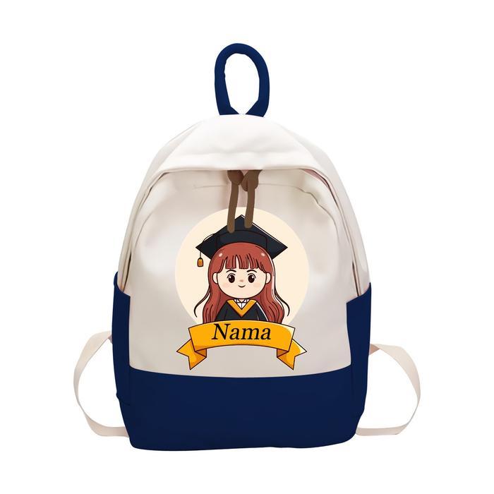 BOOM SALE Backpack Tas Ransel Karakter Anak Perempuan Wisuda Custom Nama Siswa TK SD
