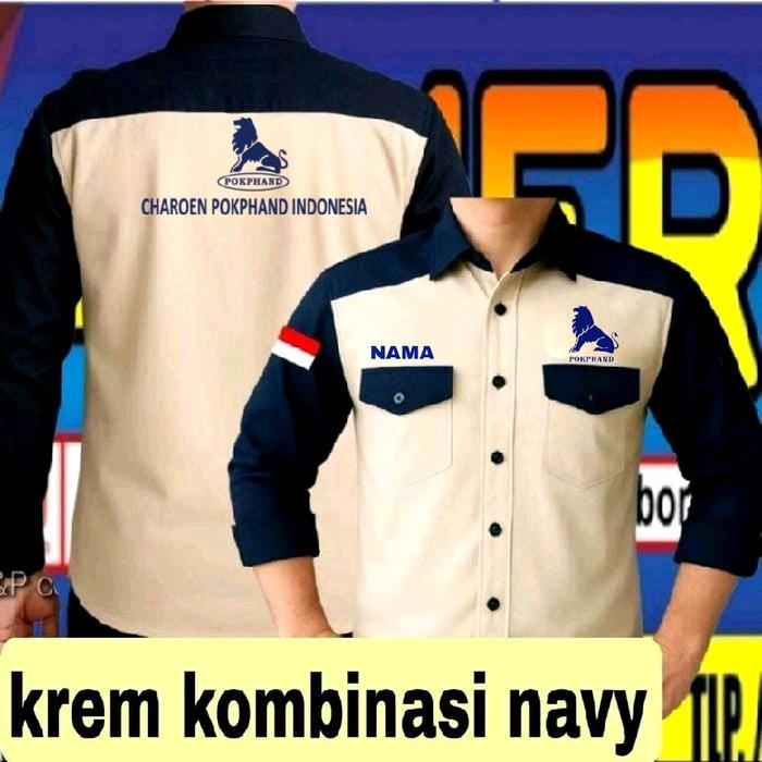 ready stok bordir kemeja PT Charoen Pokphand baju PT Charoen Pokphand seragam PT Charoen Pokphand ba