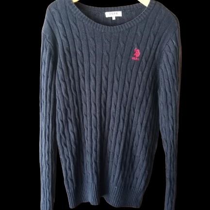 sweater Uspa navi kepang-kepang