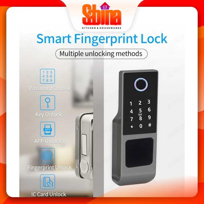 Kunci Pintu Elektrik Smart Door Lock 100 Fingerprint Password Card