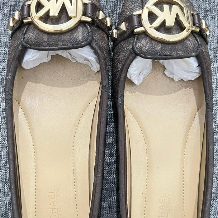Preloved michael kors fulton moc signature brown Shoes