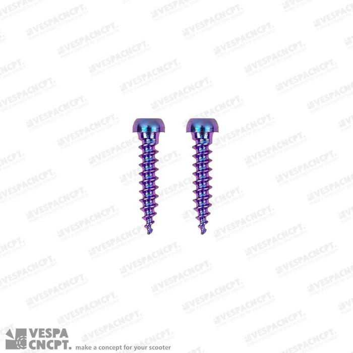 Baut Titanium Round Lampu Sein Purple Vespa Sprint Primavera Lx S