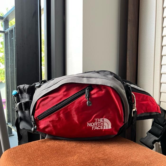 slingbag tas selempang waisbag WB second TNF the north face merah untuk kerja olahraga atau travelli