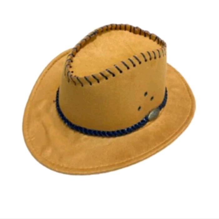 topi koboy lis topi koboy lis topi koboy kulit topi fedora pria dewasa topi topi koboy pin Dewasa Ak