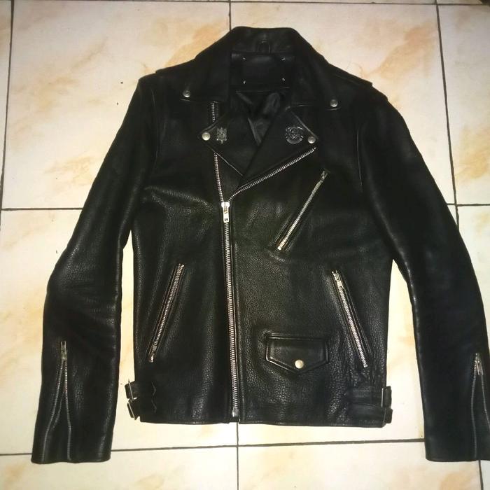 Jaket kulit asli vivastudio clasic leather jacket original
