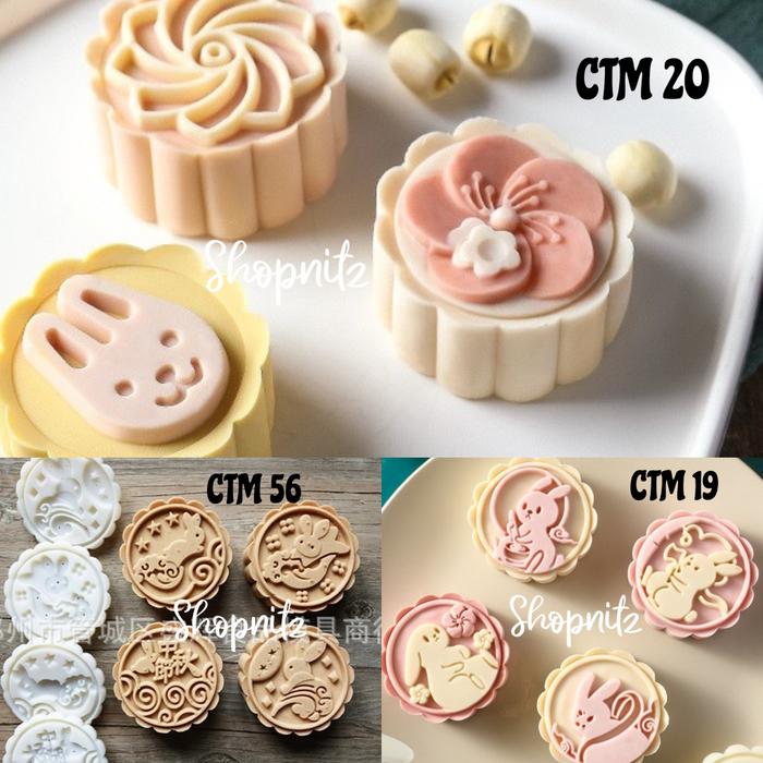 Cetakan Mooncake RABBIT Cetakan Kue Bulan KELINCI Moon Cake Mold 50 gr