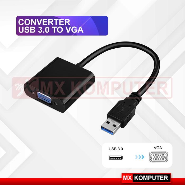 Converter USB 3.0 to VGA Display Adapter - Konverter Kabel USB to VGA