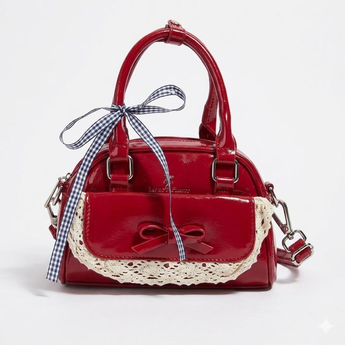 Tas Selempang Wanita Luc Cherry Import Shoulder Bag Elegan Bisa Dijinjing Q88201