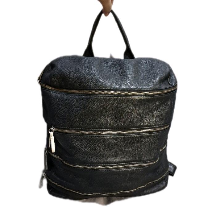 Backpack Leather Ransel Kulit Asli Kulas PL Desain Zipper