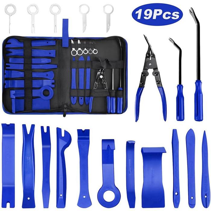 19 Pcs Car clip Removal Tool, Auto Clip Pliers Fastener Terminal