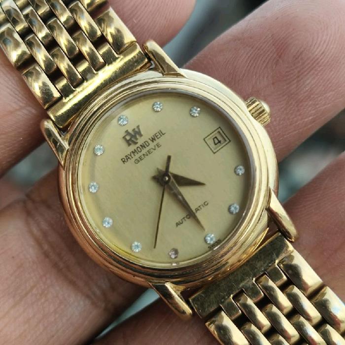RAYMOND WEIL GENEVE AUTOMATIC LADIES- BEUTIFUL GOLD DESIGN (EXTREME RARE)